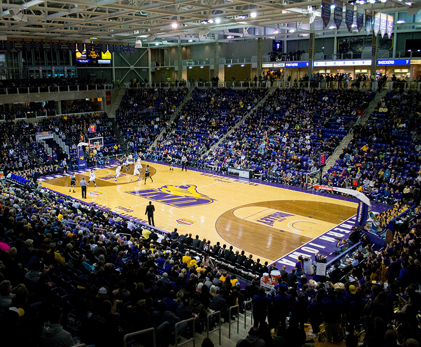 basketball game stadium view